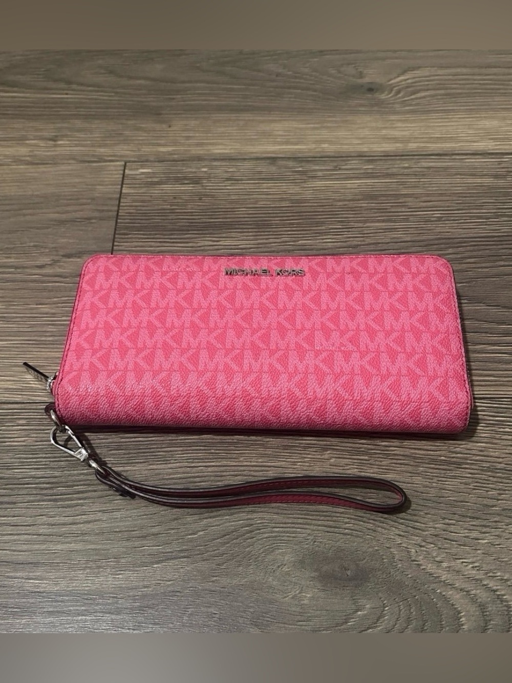 Michael Kors Jet Set Travel LG Continental Wallet MK Hibiscus
